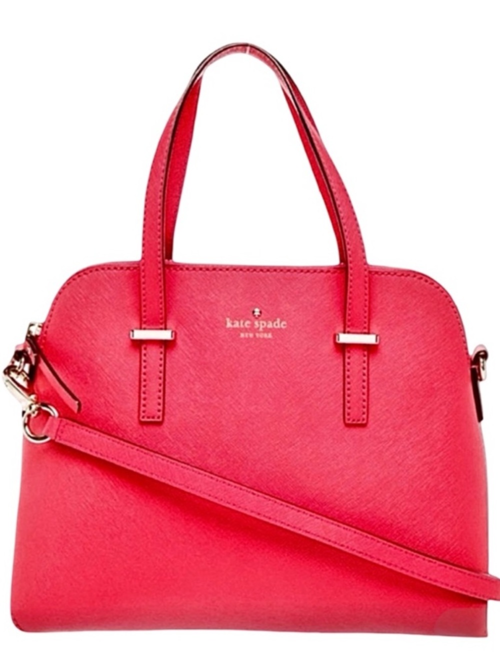 🍉Kate Spade Cedar Street Maise Top Handle Leather Satchel in Watermelon